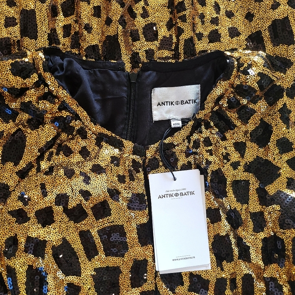 Antik Batik x Free People Sequin Cut Out Girrafe Print Maxi Dress - Picture 4 of 16